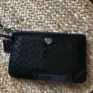 Coach patent leather wristlet, used once